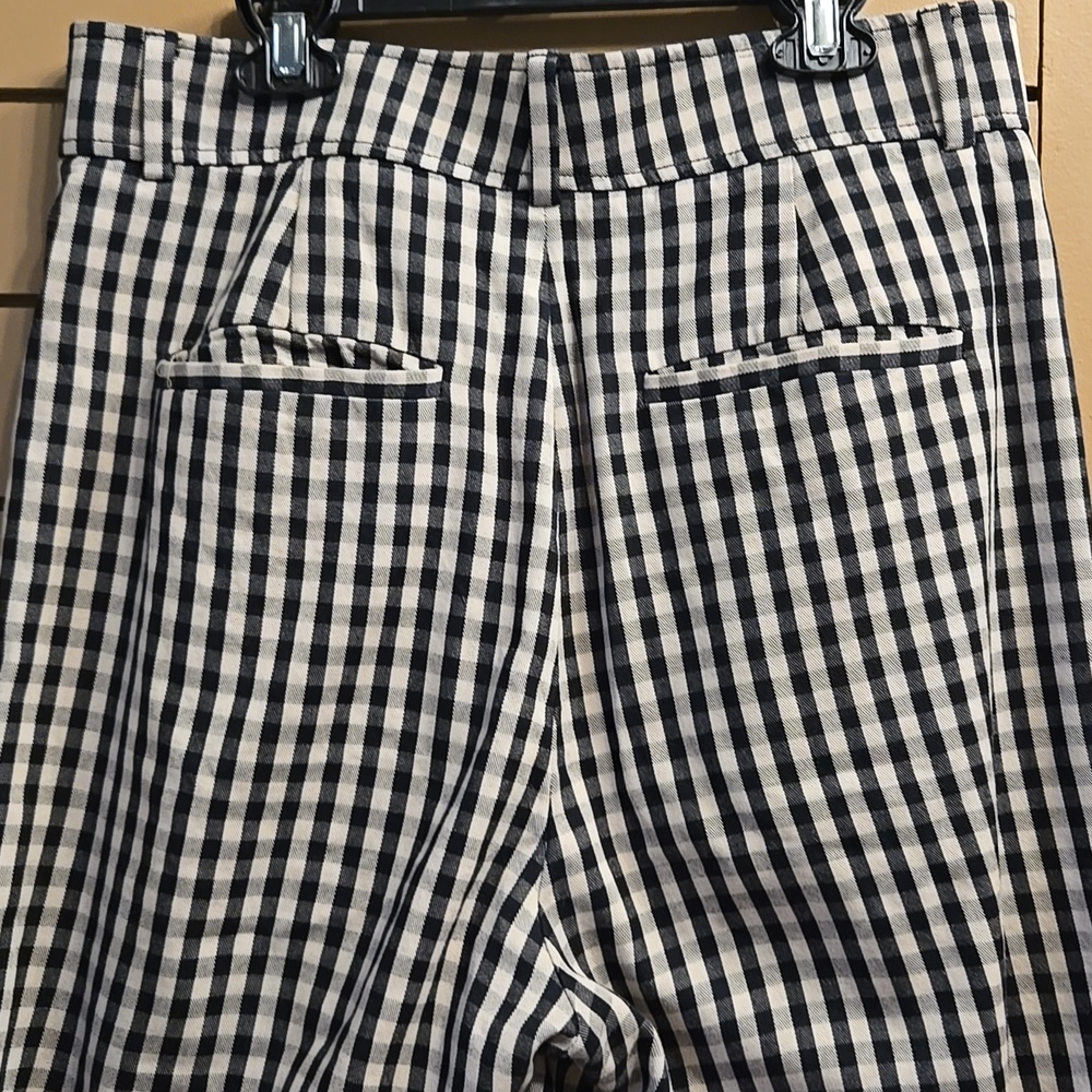 Everlane The Draper Pleated Pant (Buttersmooth) Khaki/black Checker Size 6 Short - Picture 7 of 8
